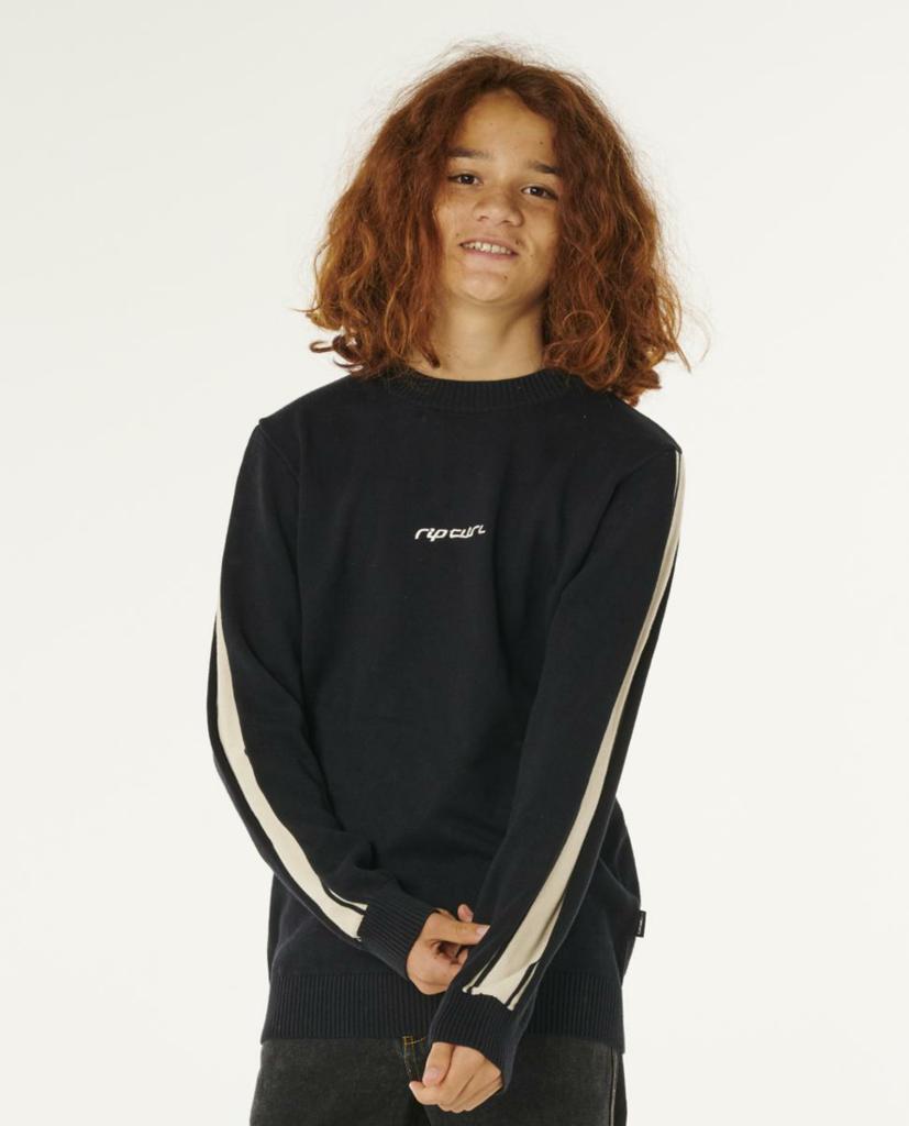 Inner Visions Stripe Knit Crew