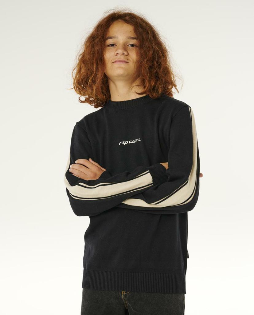 Inner Visions Stripe Knit Crew