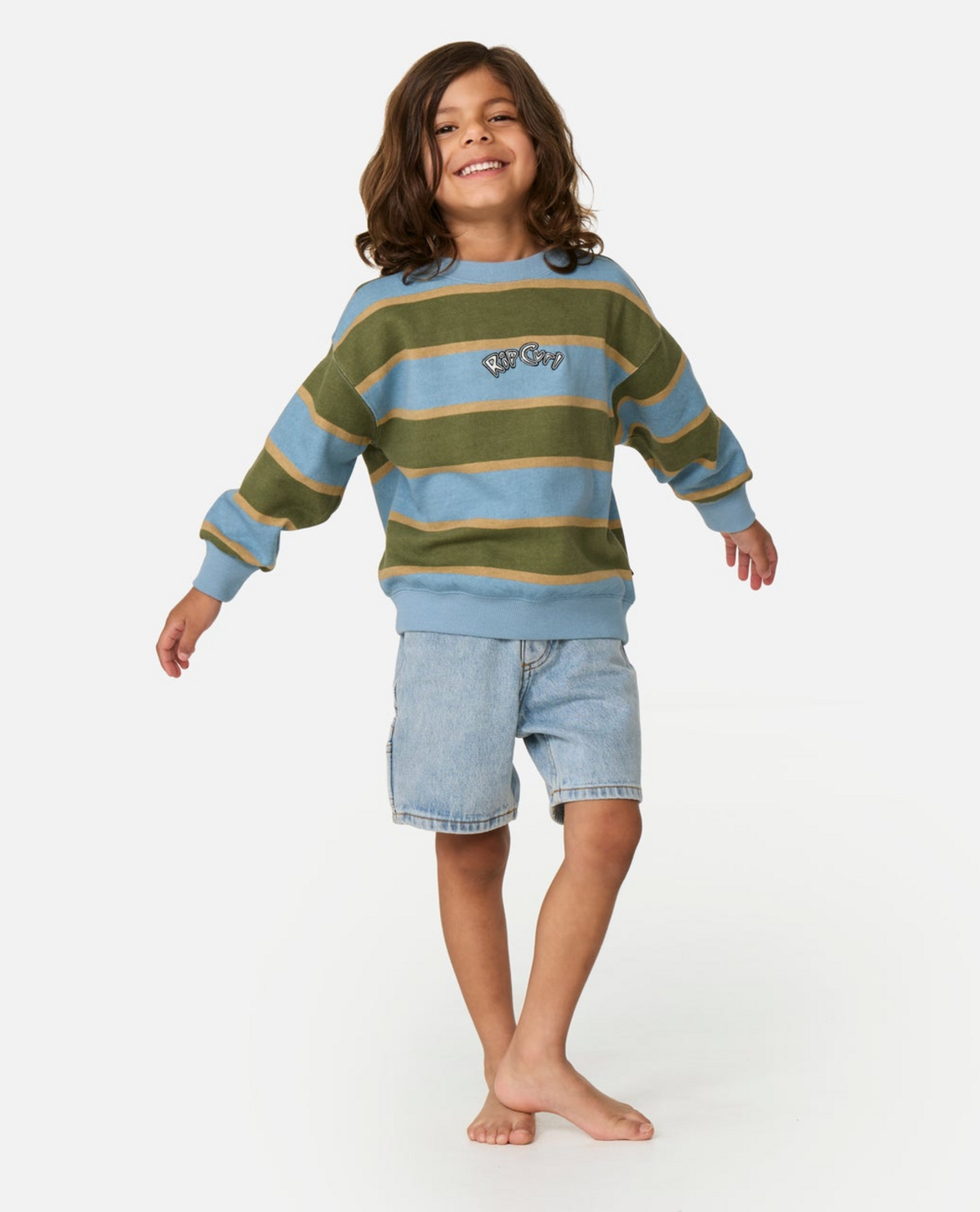 The Wave Stripe Crew-boy