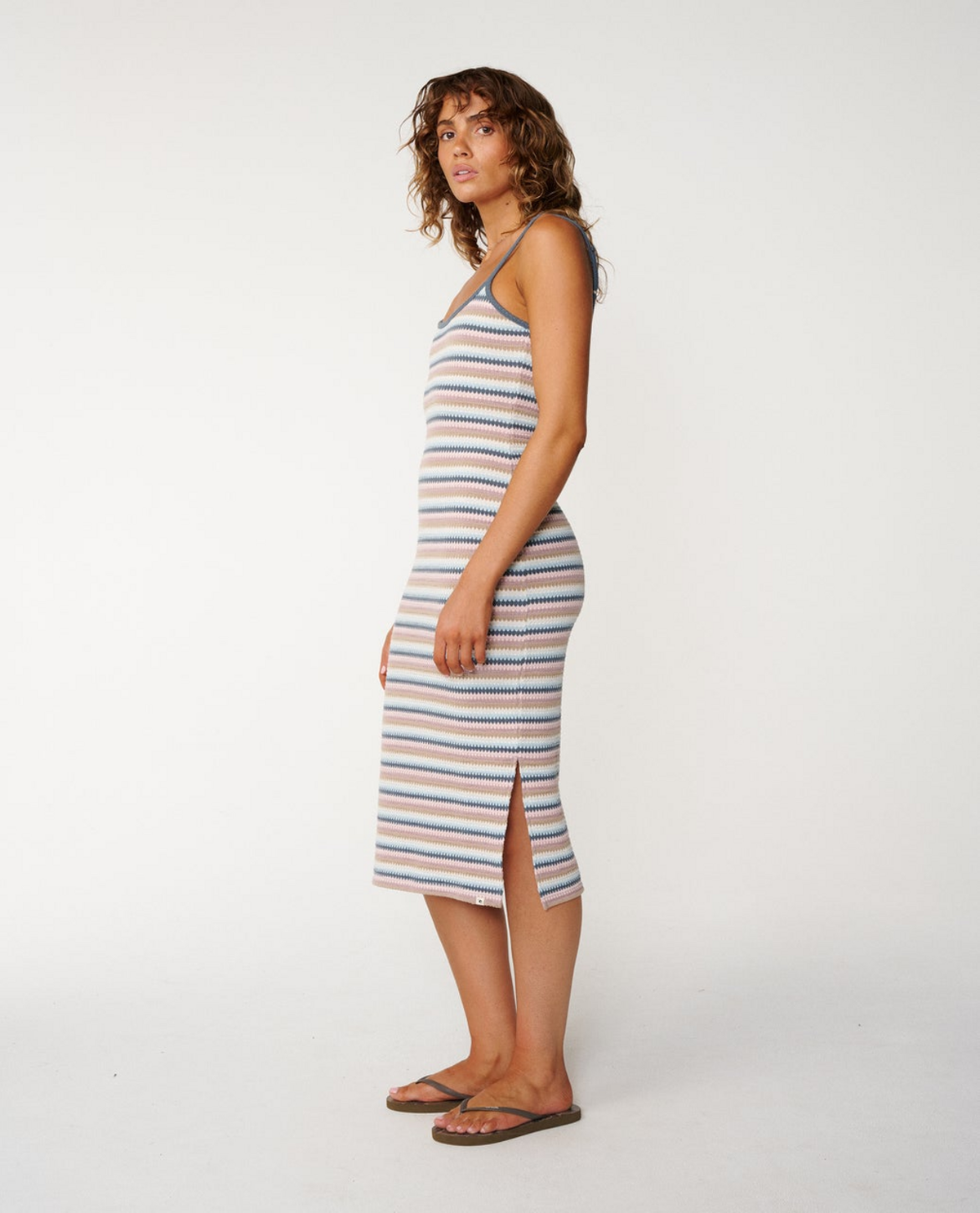 Bobbi Stripe Midi Dress