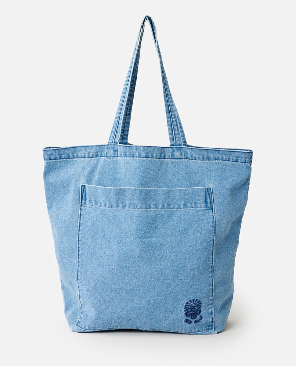 Distressed Denim Tote Bag