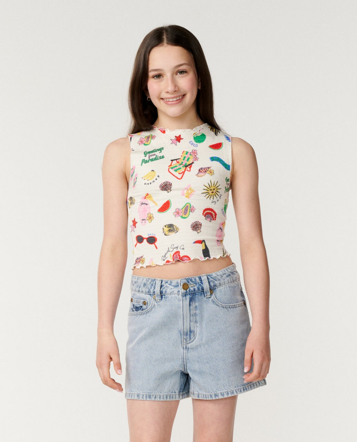 Island Time Shirred Top -