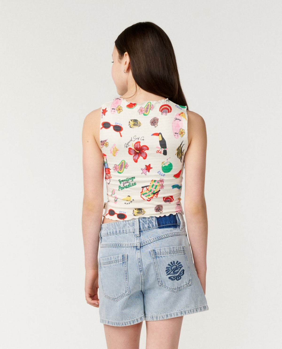 Island Time Shirred Top -
