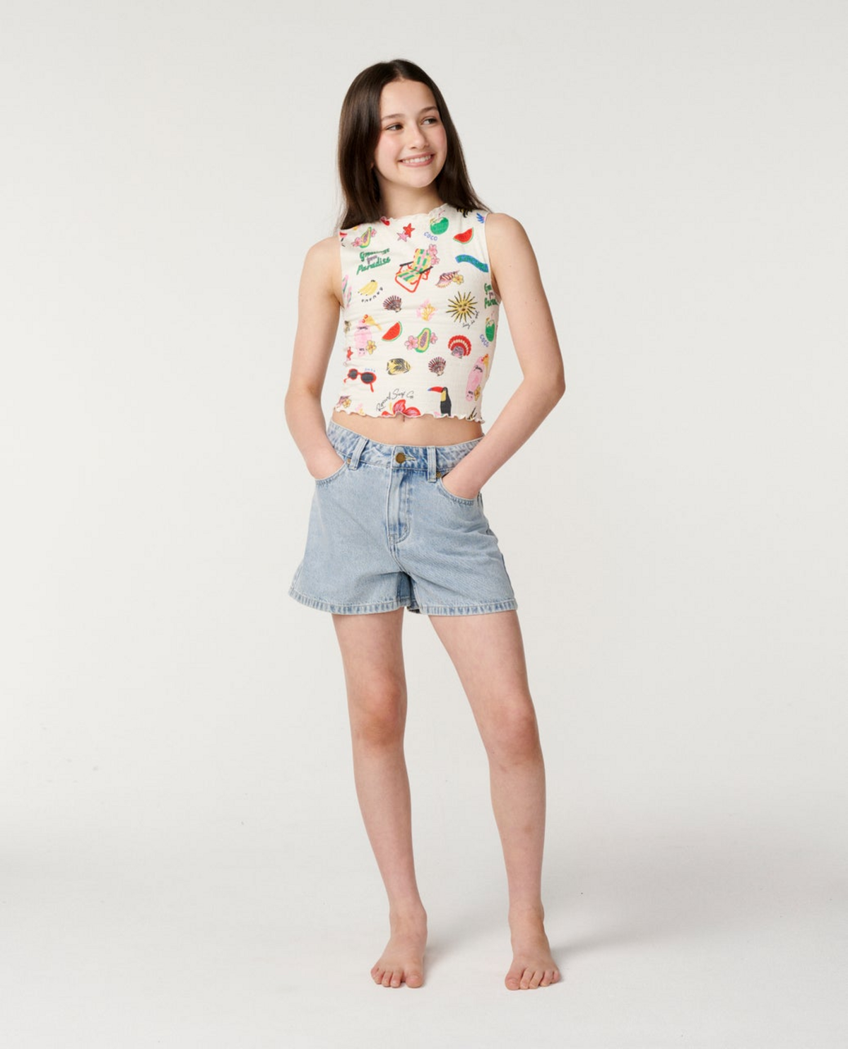 Island Time Shirred Top -