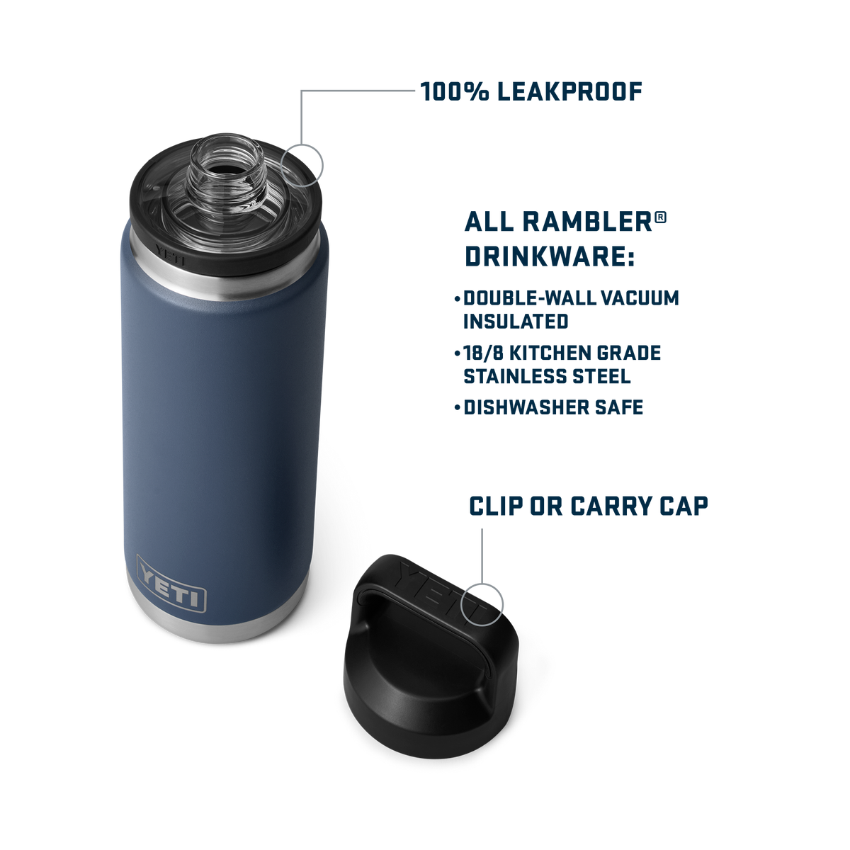 Rambler® 26 oz (769 ml) Bottle With Chug Cap - Seafoam