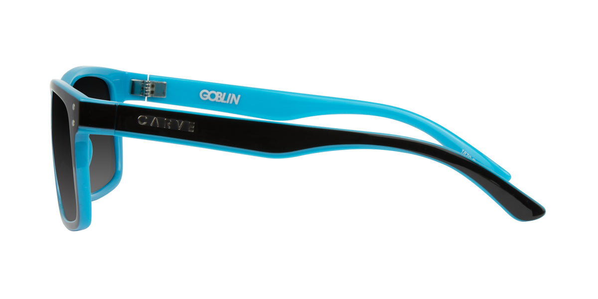Goblin - Polarized Gloss Black / Blue Frame Sunglasses