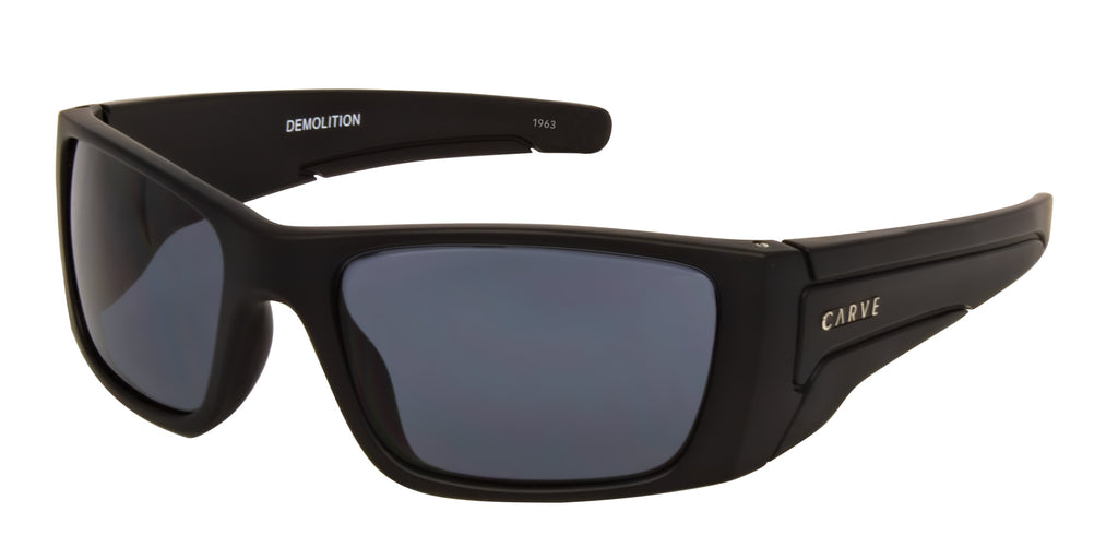Demolition - Matt Black Frame with grey Polarized Lens