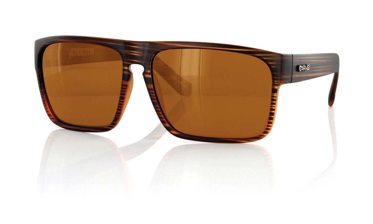 Vendetta - Matte Brown Translucent Streak Frame Brown Polarized Lens