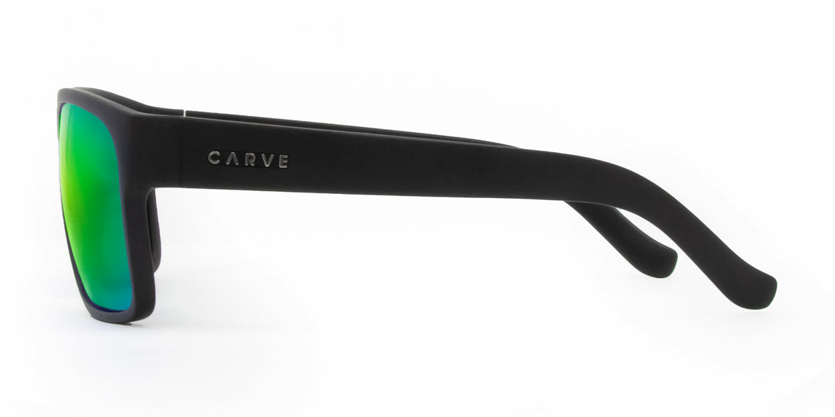 Vendetta - Matte Black Frame Grey Polarized Lens Green Iridium
