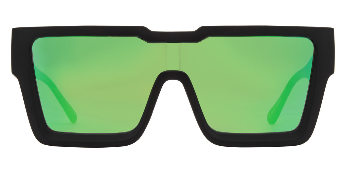 The Vegas -  Matt Black Frame with Grey lens with Green Iridium
