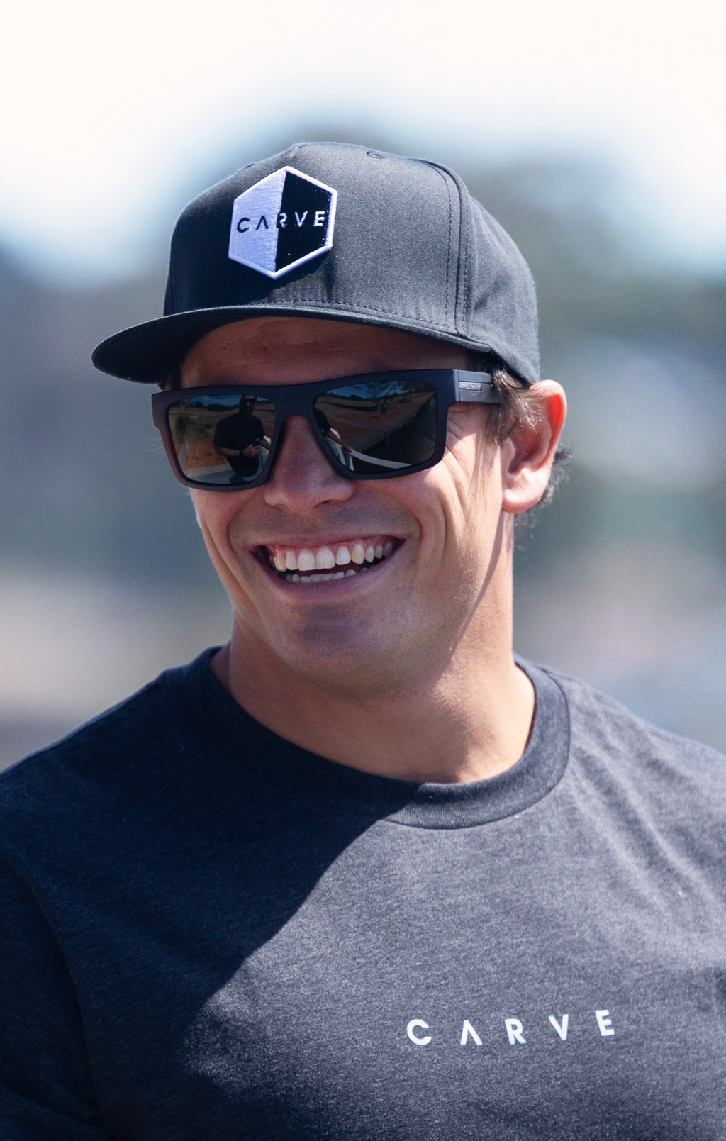 VOLLEY XL - Matt translucent Brick, Green polarized