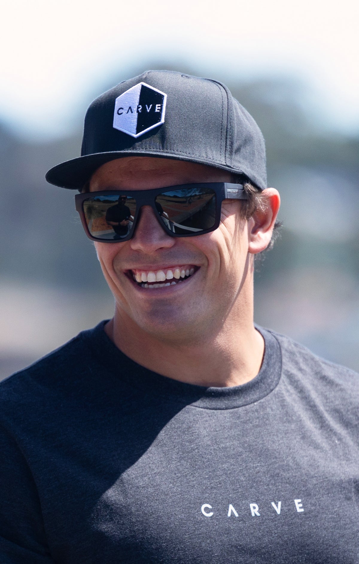 VOLLEY XL - Matt translucent Brick, Green polarized