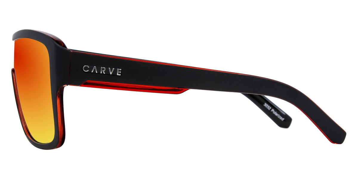 Anchor Beard - Matte Black Outer Frame with Red Crystal inner Trims, Red Iridium Lens
