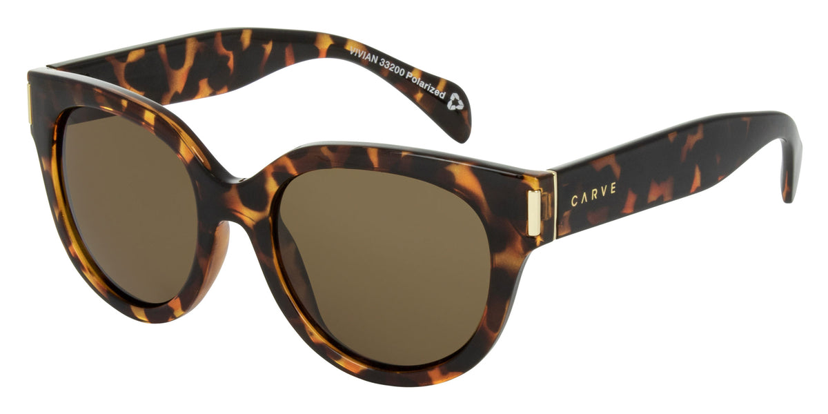 Vivian - Recycled Gloss Tort Frame Brown Polarized Lens
