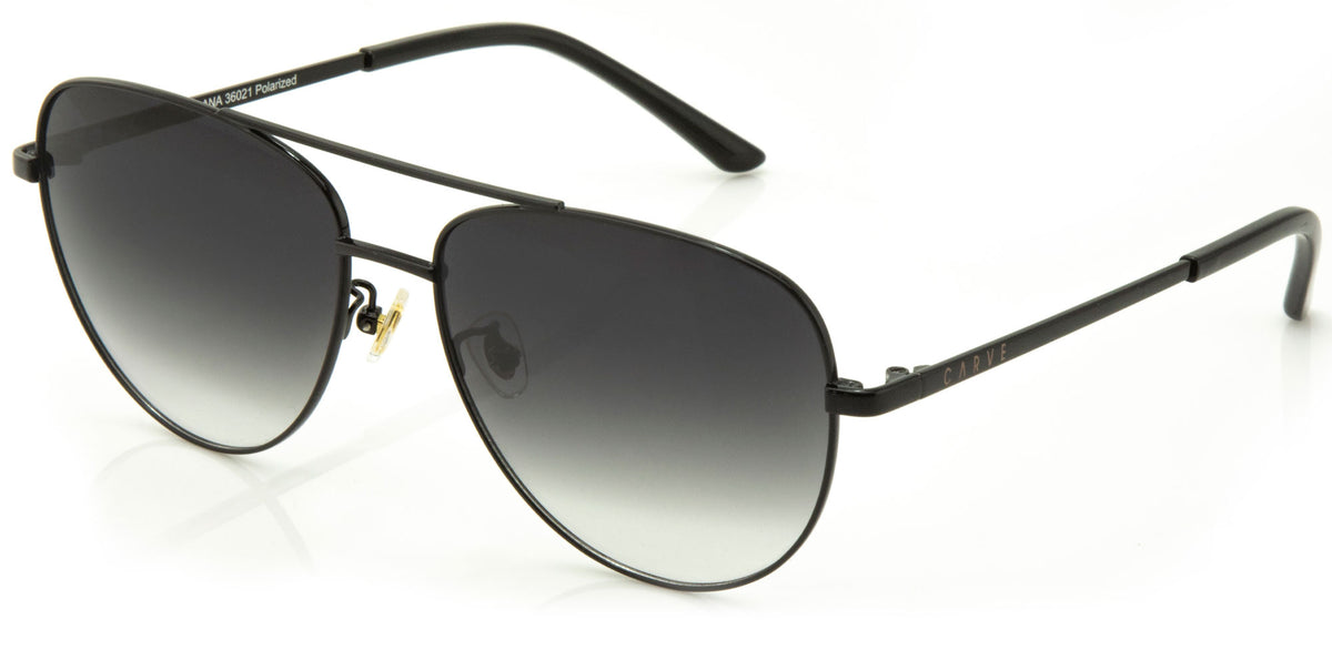 Solana - Gloss Black Metal Dark Grey/Clear Gradient POL Lens