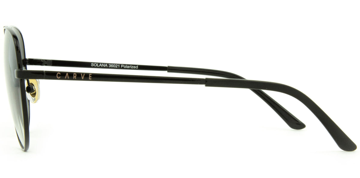 Solana - Gloss Black Metal Dark Grey/Clear Gradient POL Lens