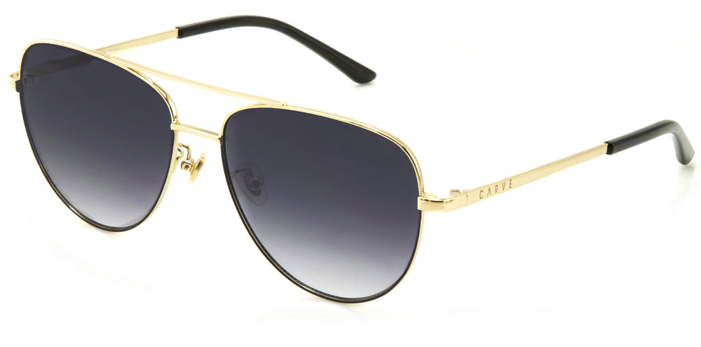 Solana - Gloss Gold/Black Metal Gradient Grey Lens