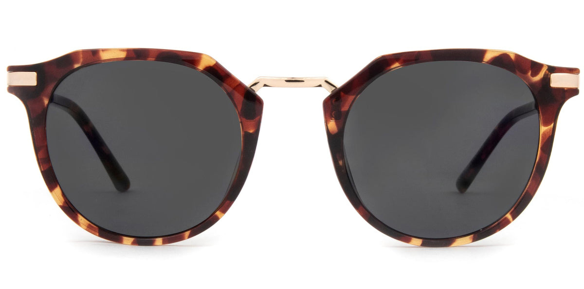 Frankie - Gloss Tort Gold Metal Grey Lens