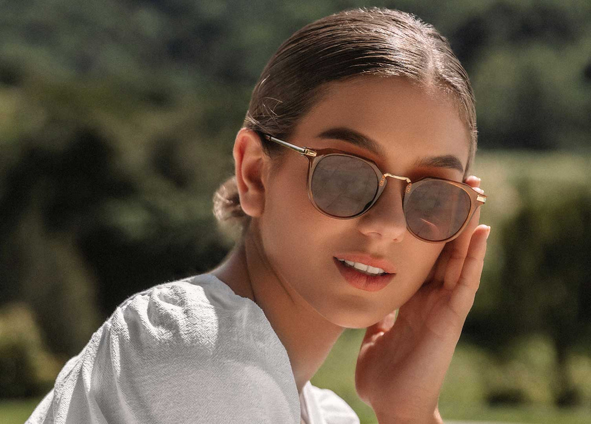 Frankie - Gloss Crystal Tobacco Gold Metal Brown Lens