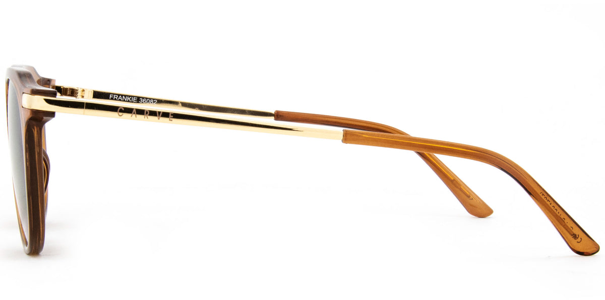Frankie - Gloss Crystal Tobacco Gold Metal Brown Lens