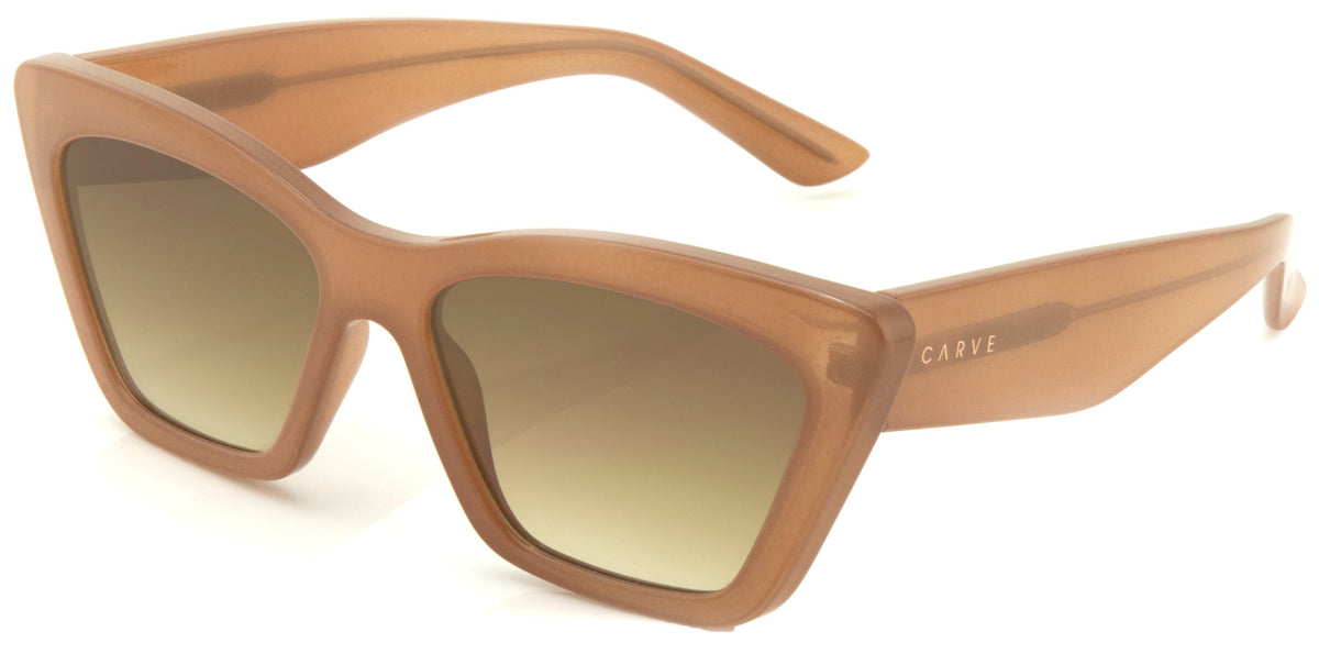 Tahoe - Gloss Translucent Nude Frame with  Gradient Brown Lens