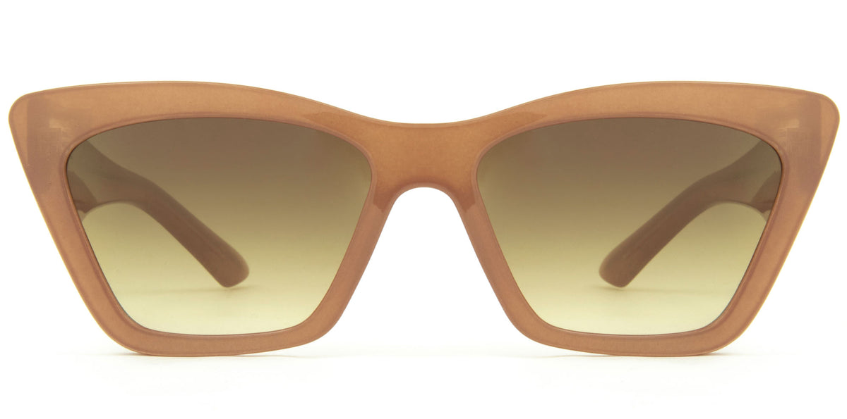 Tahoe - Gloss Translucent Nude Frame with  Gradient Brown Lens