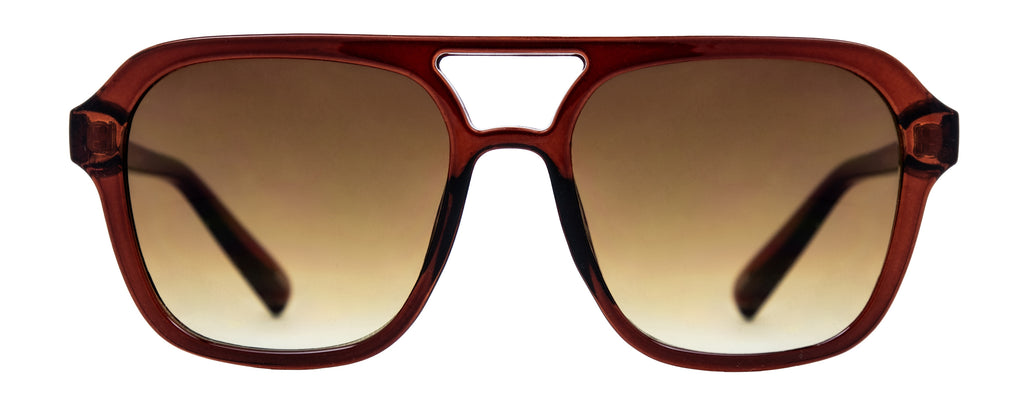 Londyn - Crystal Pecan Frame Brown Gradient Lens