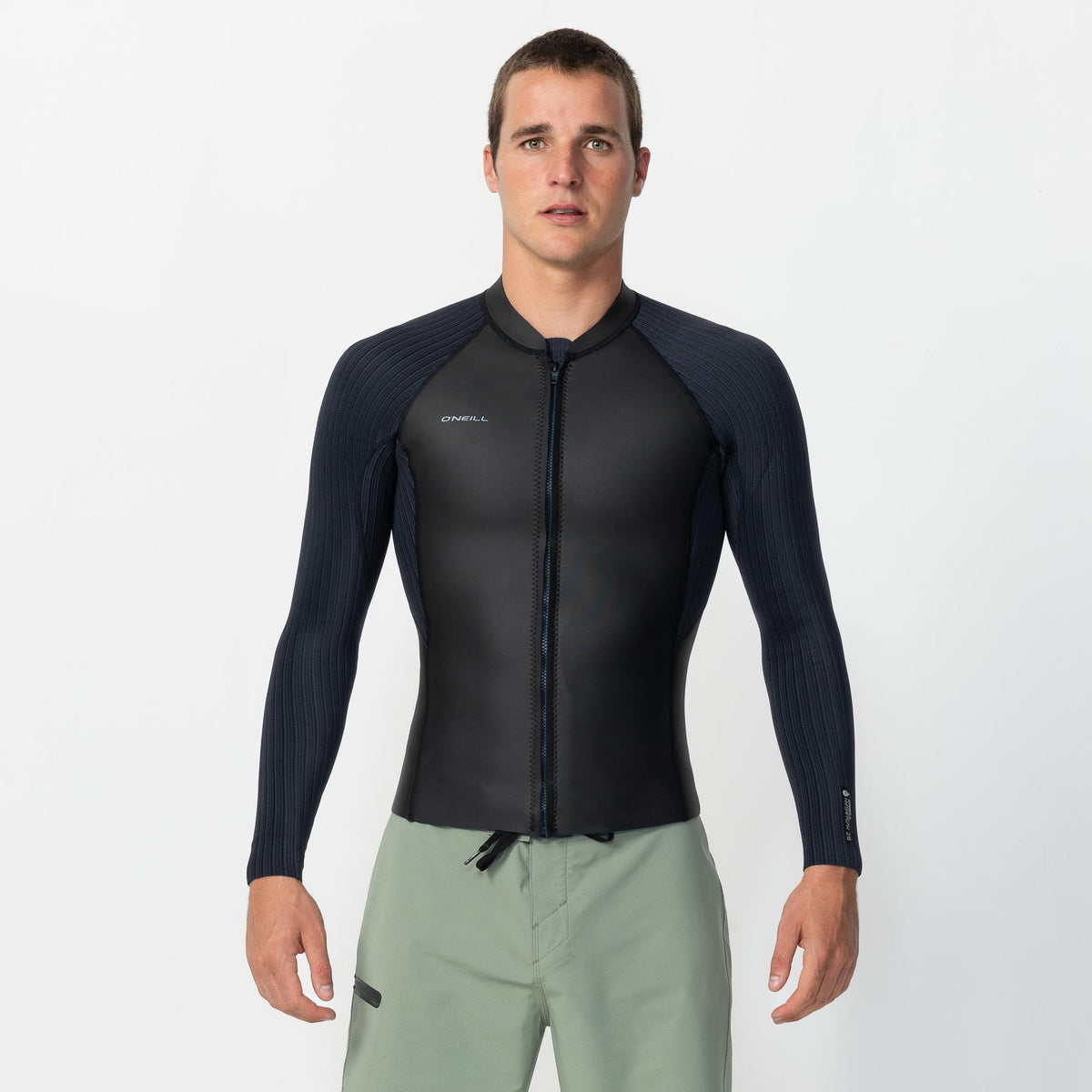Men's HyperFreak 2mm Wetsuit Jacket Front Zip - Black