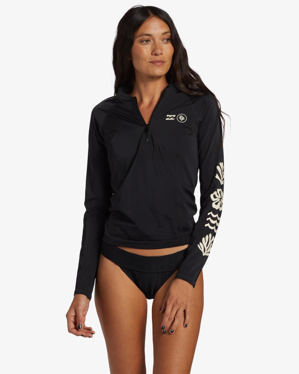 Coral Gardeners Half Zip Long Sleeve Rash Vest