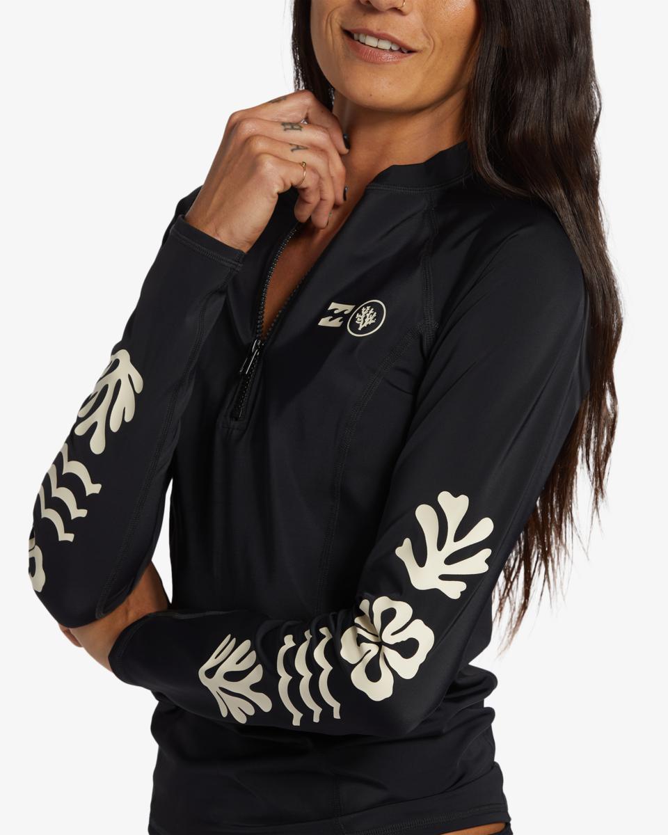 Coral Gardeners Half Zip Long Sleeve Rash Vest