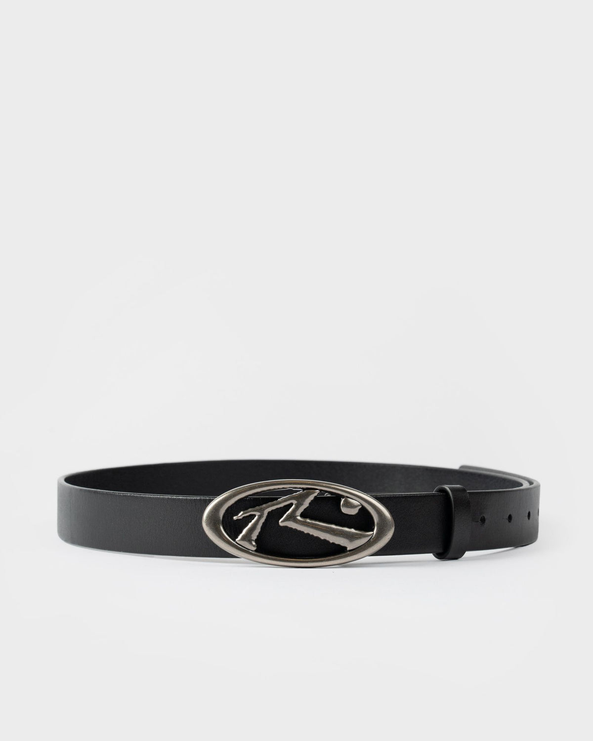 R Dot Buckle Leather Belt