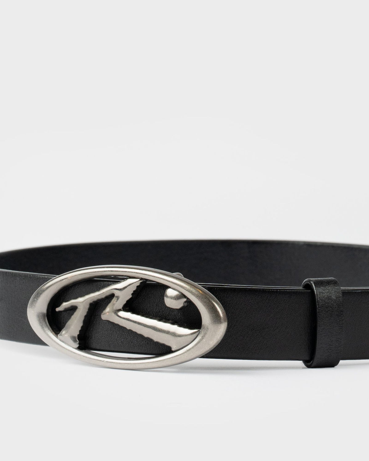 R Dot Buckle Leather Belt