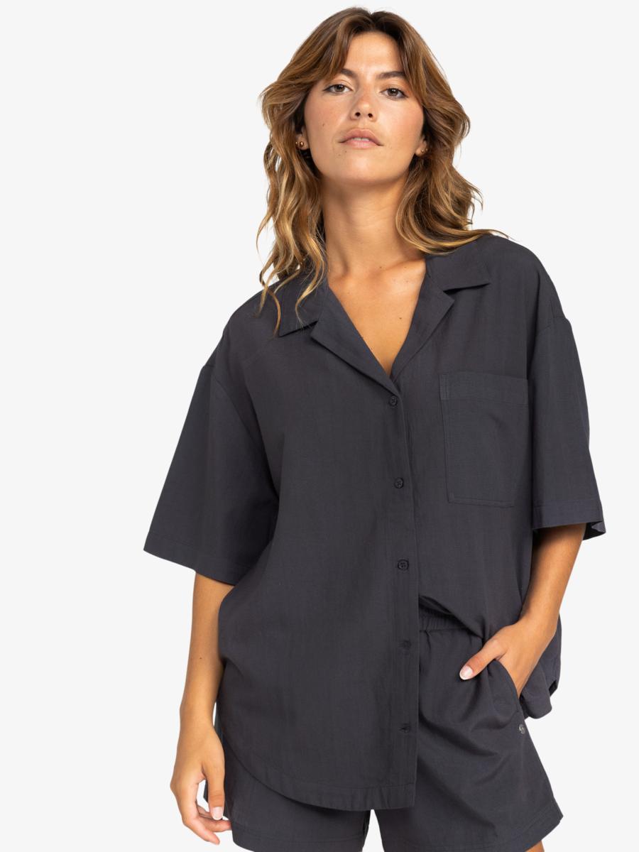 Womens Bisous Oversized Short Sleeves Shirt