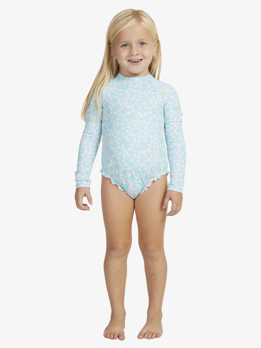 Girls 2-7 Teenie Ditsy Long Sleeve One-Piece Rash Vest