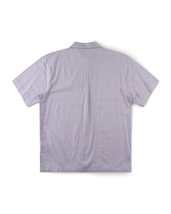 VIVIAN BOXY STRIPE SS SHIRT // GREY