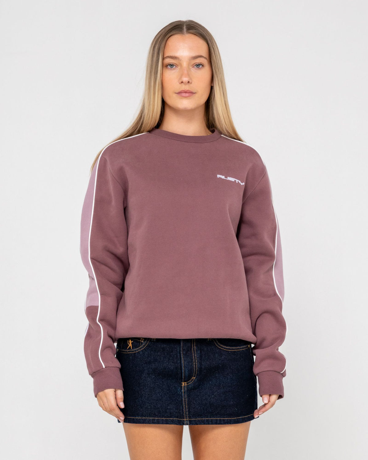 Two Timer Panelled Crew Fleece
