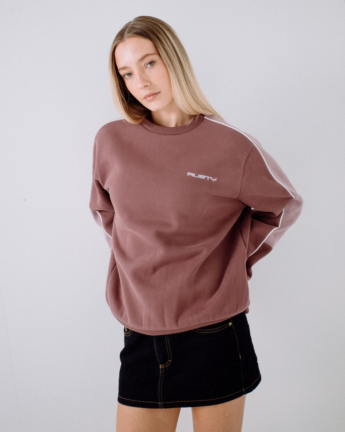 Two Timer Panelled Crew Fleece
