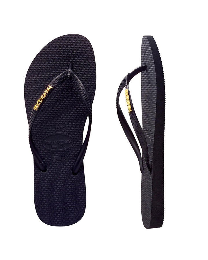 Slim Metal Logo Black/Gold