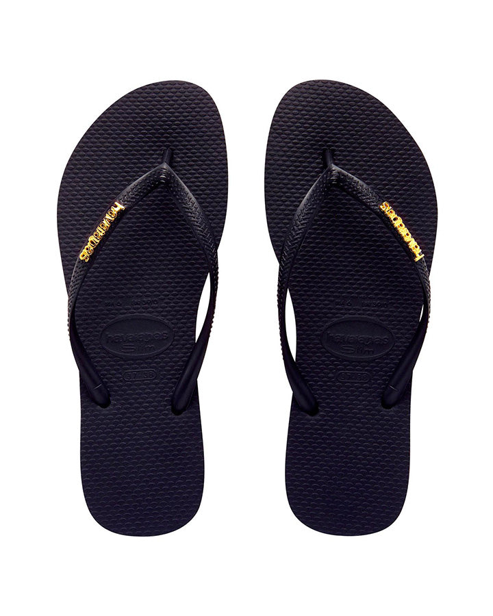 Slim Metal Logo Black/Gold