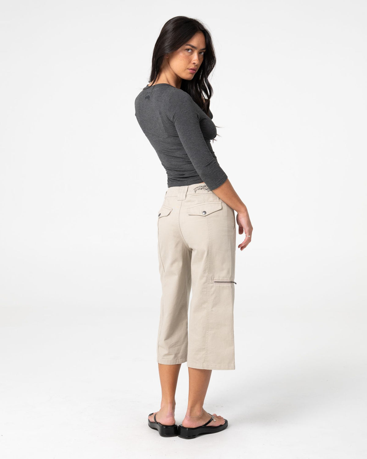 It Gyrl Low Rise Capri Cargo Pant