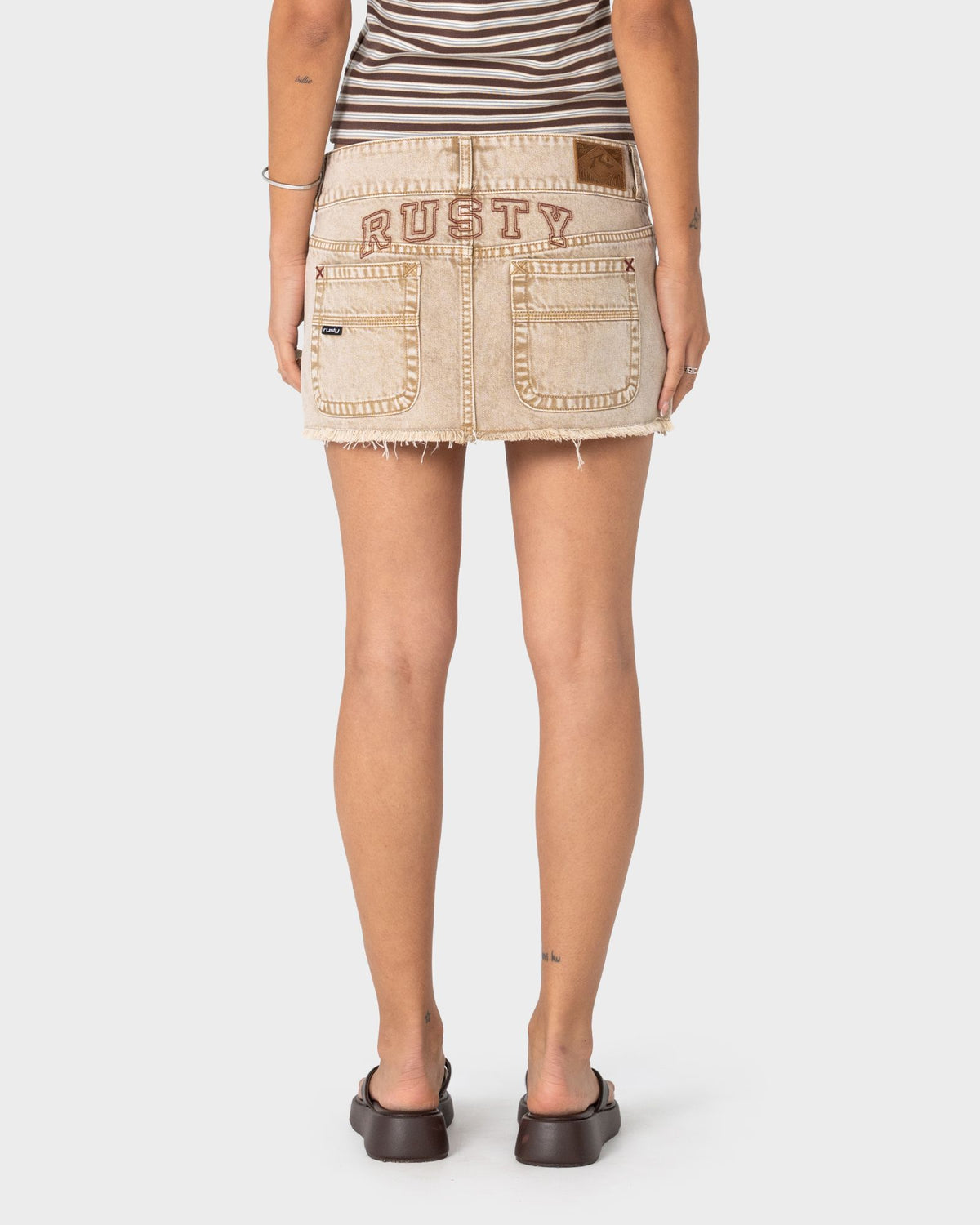Roxxy Coffee Micro Mini Skirt