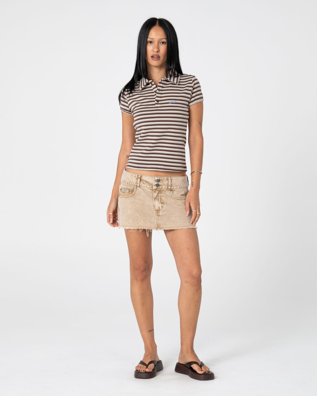 Roxxy Coffee Micro Mini Skirt