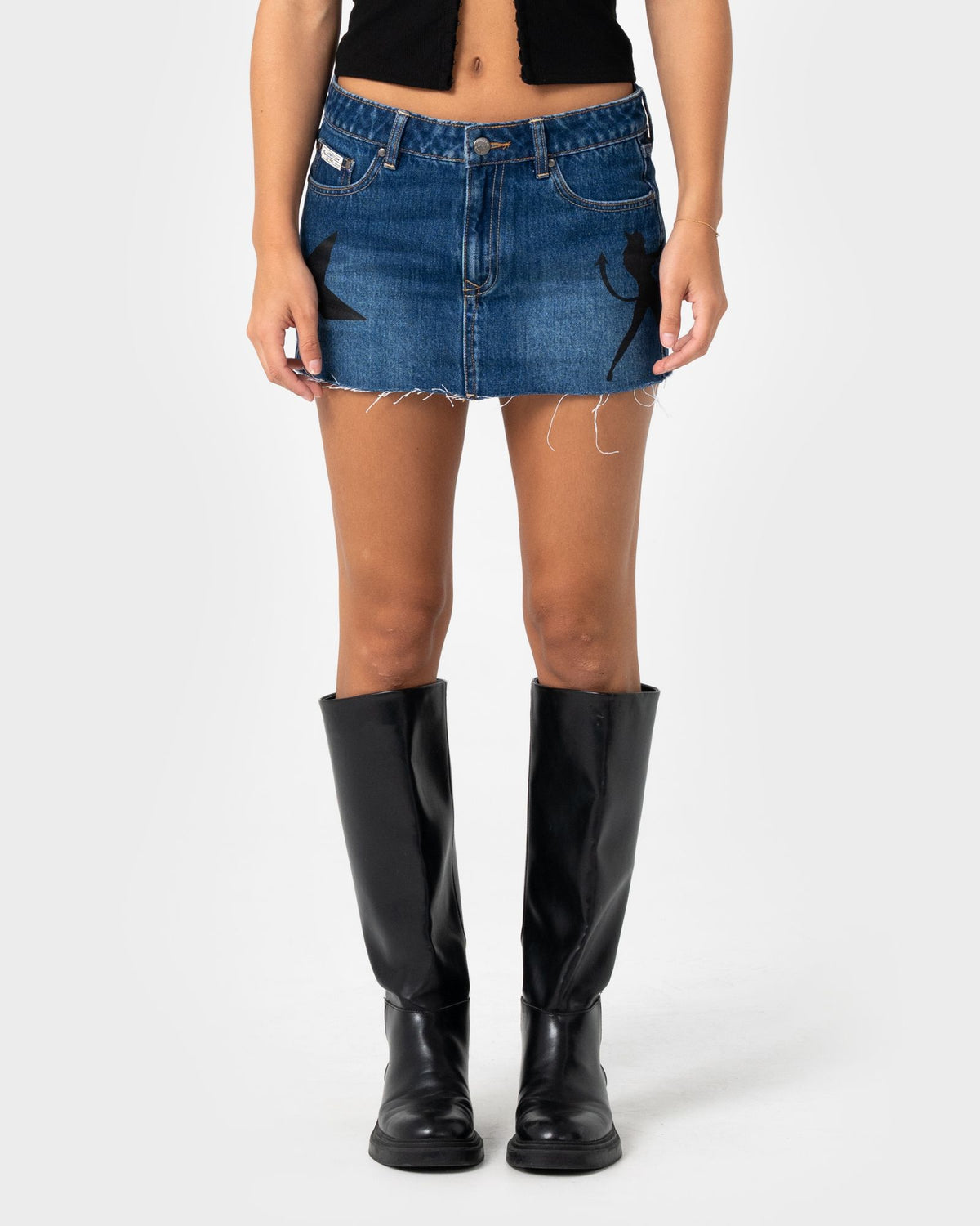Brixton Low Rise Mini Denim Skirt