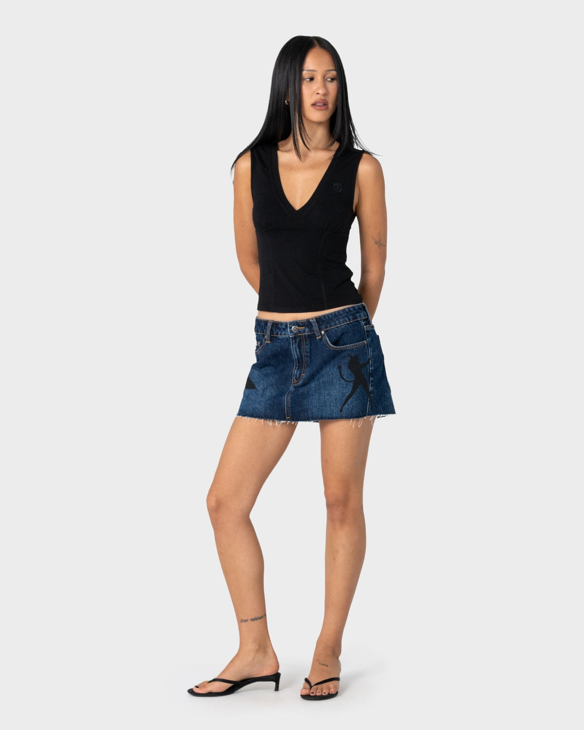 Brixton Low Rise Mini Denim Skirt