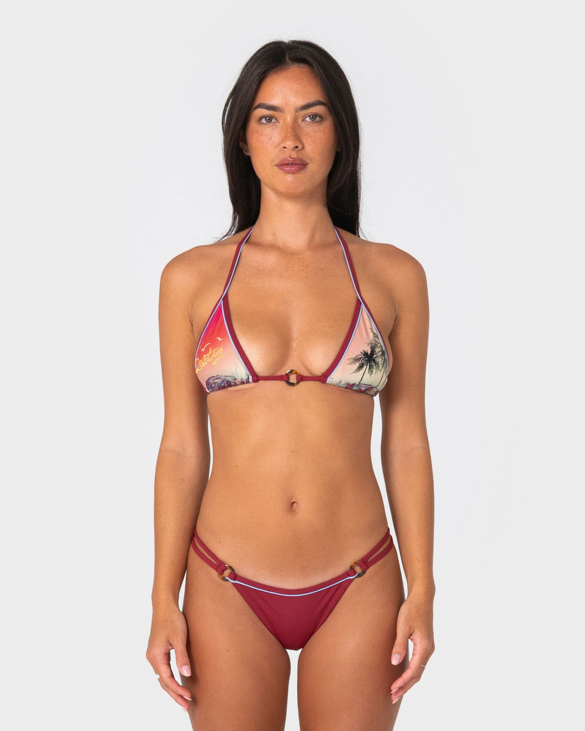 La Cabana Graphic Triangle Bikini Top