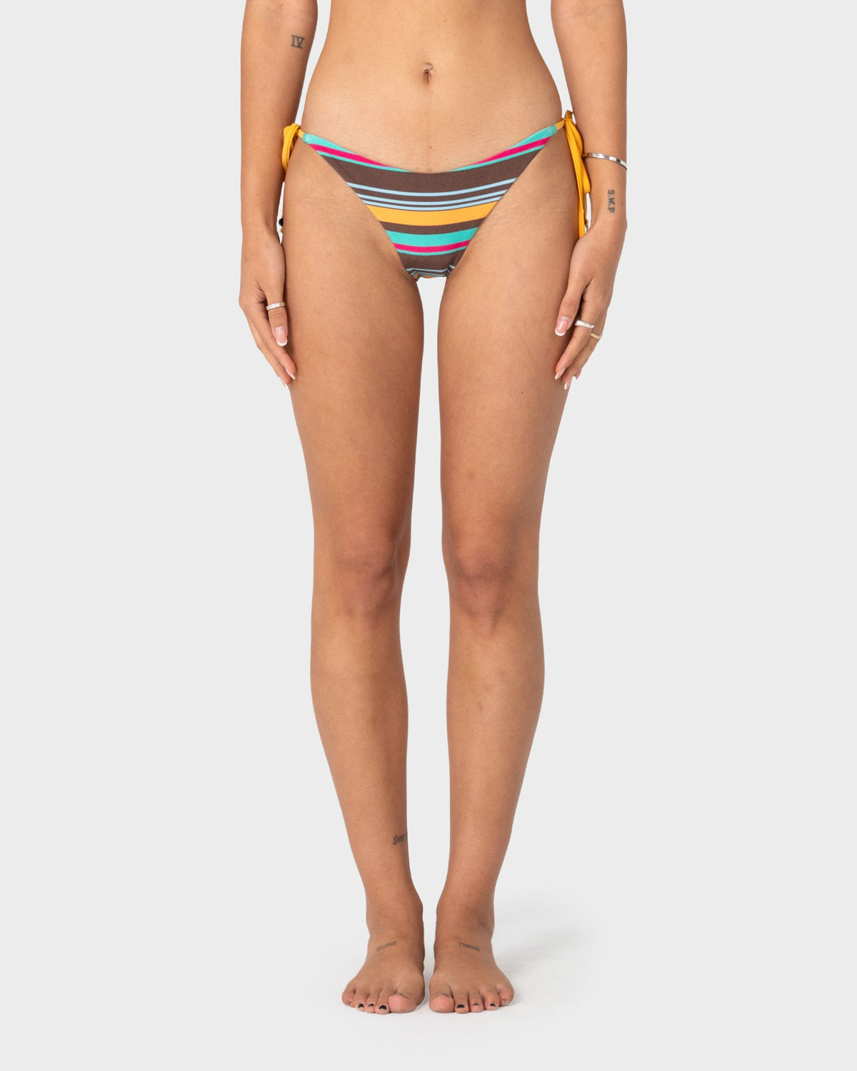 Barbara Stripeson Midi Bikini Bottom