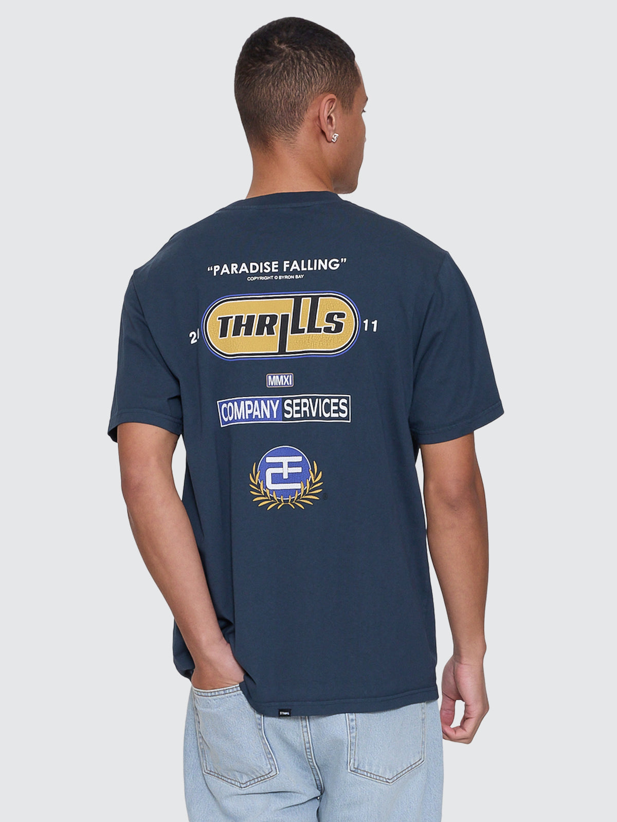 Paradise Falling Merch Fit Tee - Federal Blue