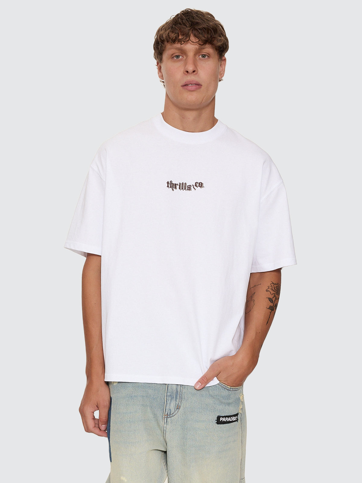 New Delusions Box Fit Oversize Tee - White