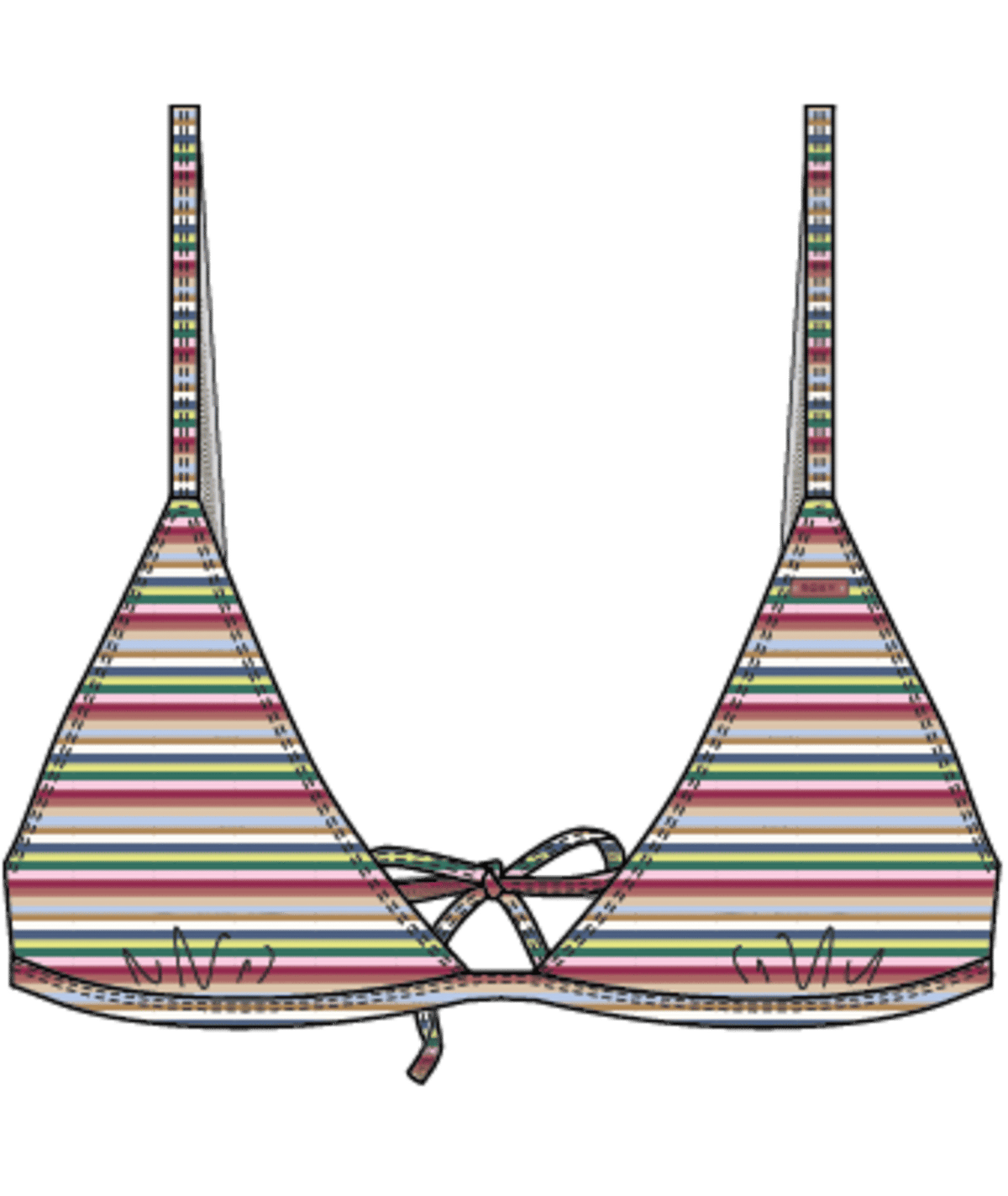 Sunset Stripe Fixed Tri