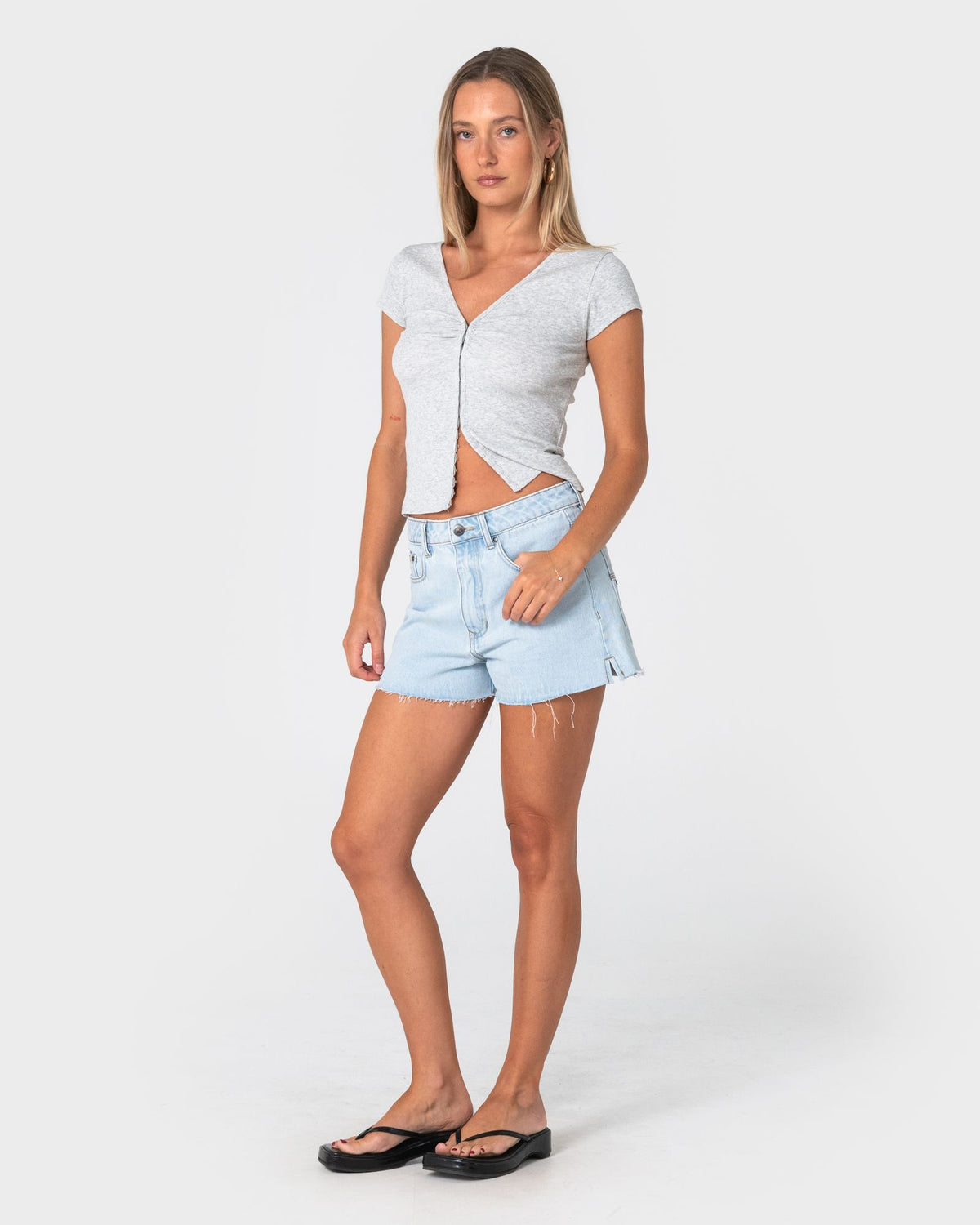 Penny Kick Flare Denim Short